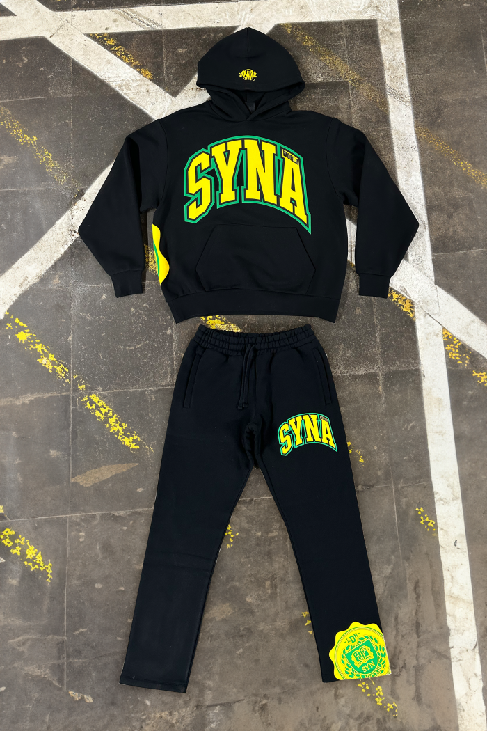 SYNAWORLD COLLEGE TRACKSUIT – BLACK
