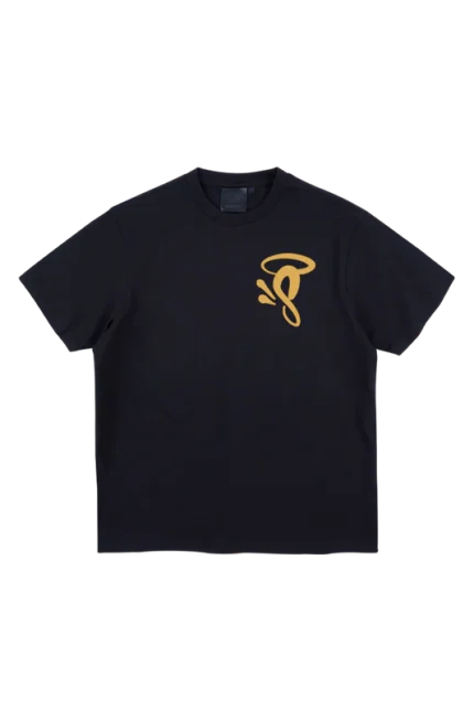 SYNAWORLD HALO ‘S’ PRINTED LOGO BLACKYELLOW T-SHIRT