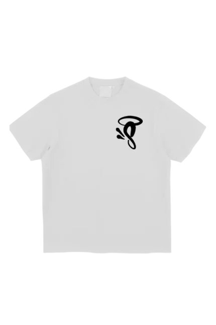 SYNAWORLD HALO ‘S’ PRINTED LOGO WHITEBLACK T-SHIRT